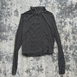 Striped soft rib top